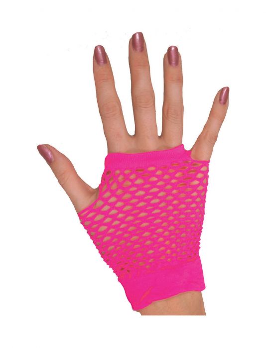 verkoop - attributen - Handschoenen - Handschoenen net kort fluo roze